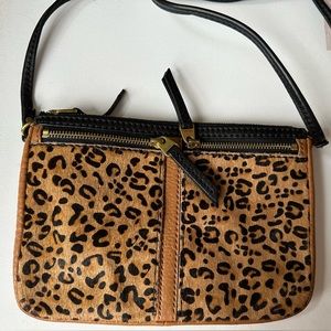 fossil leopard print crossbody bag